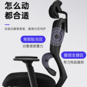 UE 永艺 沃克pro 尼龙脚升降扶手电脑椅 黑色无搁脚