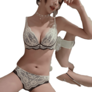 Glambody乳胶内衣女小胸聚拢显大调整型收副乳防下垂厚胸罩上托无钢圈文胸套装682181 绿色 70A