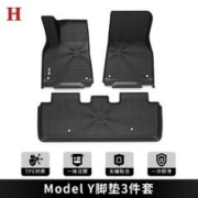 HM 适用特斯拉新款Model3 ModelY汽车TPE脚垫 3件套
