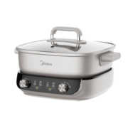 美的（Midea）电火锅家用鸳鸯锅专用锅电热煮锅多功能锅 分体式6.5L大容量双区控温快速沸腾涮肉锅 6.5L【分体式双区控温】HGS303015