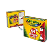 美国绘儿乐（Crayola）64色彩色蜡笔幼儿蜡笔棒儿童涂绘炫彩棒送卷笔刀52-0064