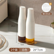 咚西 玻璃油壶自动开合防漏油罐壶厨房家用重力开盖酱油醋调料瓶整套装 白色2个装