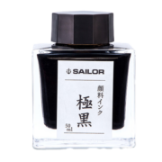 SAILOR 写乐 墨水 2002 超微粒子耐水性不堵笔颜料墨 极黑（50ML） 钢笔用