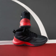 adidas 阿迪达斯 OWNTHEGAME团队款实战篮球运动鞋男子阿迪达斯官方 黑色/红色