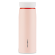 乐扣乐扣 灵动保温杯不锈钢杯 粉色旋转盖 380ml