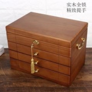 ZG 实木首饰盒木质复古带锁手饰品盒项链珠宝首饰收纳盒结婚精致