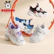 BoBDoG 巴布豆 童鞋运动鞋23春秋男童轻跑网鞋女宝宝透气儿童鞋子DE853170