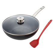双立人（ZWILLING）炒锅不粘锅炒菜锅平底牛排锅厨具锅具家用少油烟燃气电磁炉通用 炒锅(含锅盖)+大号硅胶铲 30cm