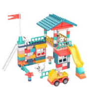 镘卡积木桌子大颗粒儿童玩具