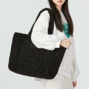 PUMA 彪马 单肩包女包手提包仿羊羔绒手拎包大容量托特包079163-01