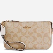 京东百亿补贴：COACH 蔻驰 女士PVC单肩手提包 C3308 IMDQC 卡其白色 小号