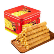plus会员：梅元居 原味鸡蛋卷 红色铁罐装 408g*2罐