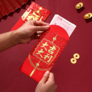 千棵树2024年龙年新年快乐红包春节过年通用压岁包高档烫金利是封 新年福 30个装