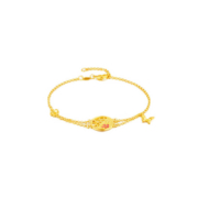 京东百亿补贴：MCLON 曼卡龙 海棠花窗黄金手链 约4.2g