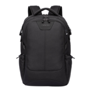 MINGTEK双肩包15.6/17.3英寸电脑包休闲旅行包双肩包大容量透气男生背包 普通款黑色单包