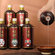 杜酱 脸谱 53度贵州窖藏老酒酱香型白酒礼盒 500mL*6瓶整箱 含3个手提袋