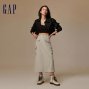 Gap 盖璞 女装早春户外工装风高腰直筒半身裙休闲裙773255