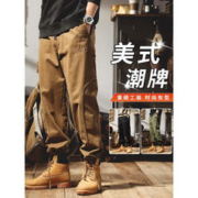 cruel street 玩爆街区 美式复古重磅纯棉工装裤