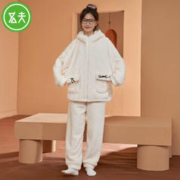 MIHGFU 名夫 2023年男女新款冬季绒款可外穿睡衣休闲家居服套装 2524 M