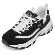 斯凯奇（Skechers）女鞋复古老爹鞋小白鞋子蕾丝厚底运动鞋秋冬11959黑/白36.5