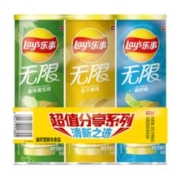 乐事（Lay's）薯片 休闲零食 104g*3组合装（黄瓜+原味+青柠）*4件