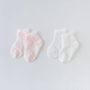 88VIP会员：戴维贝拉 女童短袜夏季婴儿薄款儿童花边袜小童女宝宝袜子