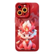 鳗而登 iPhone系列 蹲坐红色龙 手机壳