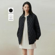 寒潮来了：INMAN 茵曼 商场同款泡泡格衬衫式羽绒服冬季新款百搭时尚内外可搭保暖外套女