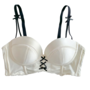 Glambody MAGIC NATURAL LINE内衣女夏季小胸显大聚拢无肩带收副乳防下垂无钢圈文胸套装682278 奶白色-套装 34/75B