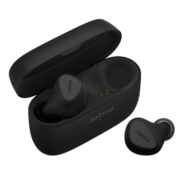 捷波朗（Jabra）ELite5主动降噪耳机 E5真无线蓝牙耳机11级声噪控制6麦克风降噪小水滴 IP55 支持单耳 钛黑色