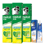 京东百亿补贴:好来（DARLIE）原黑人牙膏 双重薄荷 组合共370g+赠牙膏40g*1+牙刷*1