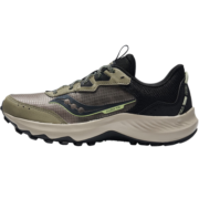 Saucony索康尼奥拉越野跑鞋男减震耐磨户外徒步跑山鞋咖啡黑42