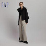 Gap 盖璞 女装早春空气三明治高腰微喇拖地裤喇叭裤高级休闲长裤799996