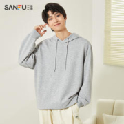 SANFU 三福 2023秋男士都市休闲圆领卫衣 简约宽松带帽卫衣474713