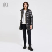 KOLON SPORT KOLONSPORT可隆羽绒上衣女款户外大鹅绒保暖羽绒夹克轻中量羽绒服 黑色BL 165/M