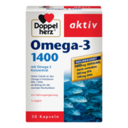 双心Doppelherz无腥味冷水深海鱼油软胶囊30粒 rTG型omega-3维生素EDHA EPA