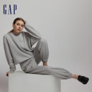 Gap 盖璞 女装早春款空气三明治高腰宽松卫裤束脚裤756468