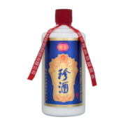 珍酒 珍五蓝版 53度 酱香型高度白酒 53度 500mL 6瓶 整箱（含礼袋）