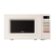 美的（Midea）小滋味系列 微波炉变频家用小型奶油风百搭复古转盘式一级能效微波炉以旧换新低频轻音20L（M2H2）