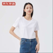 京东京造 5A抑菌抗发黄40支新疆棉 女t恤*3件