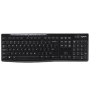 logitech 罗技 K270 2.4G蓝牙 双模无线薄膜键盘 112键 黑色 无光