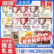 海河 牛奶11袋整箱11种口味可可奶