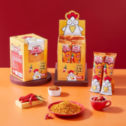 plus会员：MIE KREMEZZ印尼进口小鸡面干脆面 香辣味18g*12条/盒