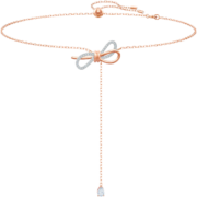 施华洛世奇（SWAROVSKI）【情人节礼物】 施华洛世奇 LIFELONG BOW 项链女 浪漫妩媚  蝴蝶结 项链5447082