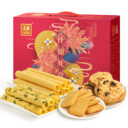 京东百亿补贴：元朗 年货礼盒 蛋卷曲奇饼干糕点 510g
