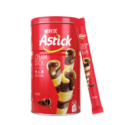 爱时乐（Astick） 巧克力味夹心棒(注心饼干）蛋卷威化饼干休闲零食小吃330g罐装