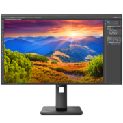 飞利浦（PHILIPS）27英寸 4K高清显示器 原厂LGD IPS 升降旋转HDR400影院级400亮度 四边微边显示屏 278P1FR