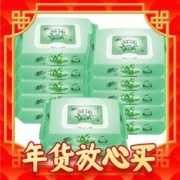 Breeze 清风 御本草杀菌湿巾80片*4包 家庭囤货 不含酒精 箱装