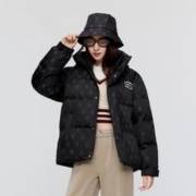 BOSIDENG 波司登 冬季情侣宽松廓形短款连帽男女同款羽绒服