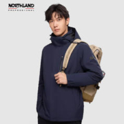 NORTHLAND 诺诗兰 冲锋衣三合一男户外防泼保暖登山服NWJBH5543E 玄青色 180